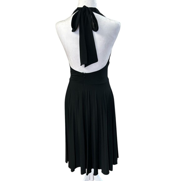 Max And Cleo Black Halter Dress Pleated Bottom Sz S - Picture 5 of 7